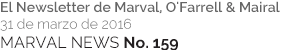 MARVAL NEWS No. 159