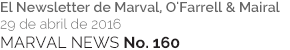 MARVAL NEWS No. 160