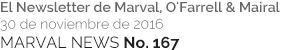 MARVAL NEWS No. 167