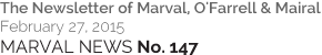 MARVAL NEWS No. 147