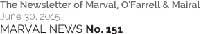 MARVAL NEWS No. 151