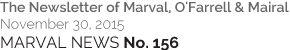 MARVAL NEWS No. 156