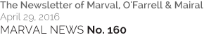 MARVAL NEWS No. 160