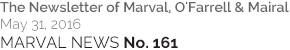 MARVAL NEWS No. 161