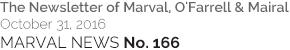 MARVAL NEWS No. 166