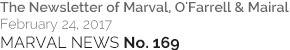 MARVAL NEWS No. 169